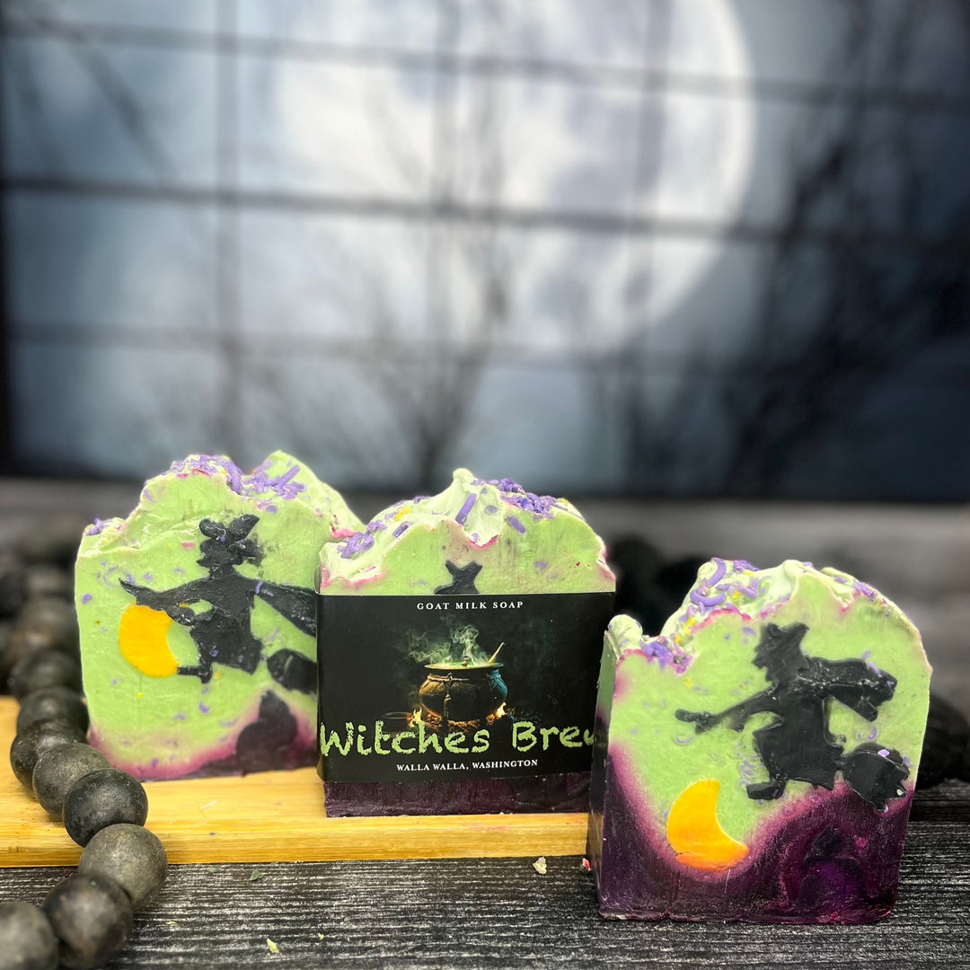 witches brew halloween goat milk soap midnight oil soap