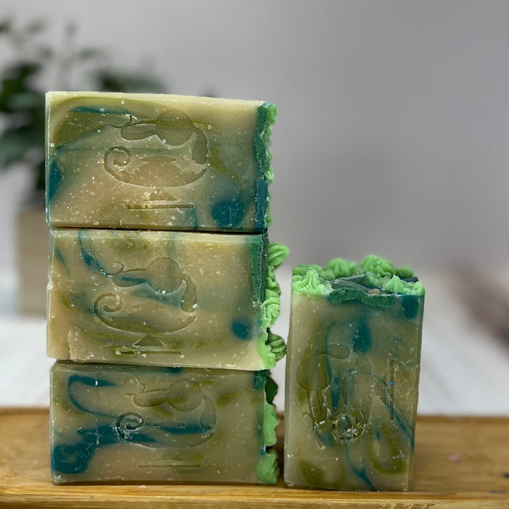 citrus cilantro goat milk soap midnight oil soap