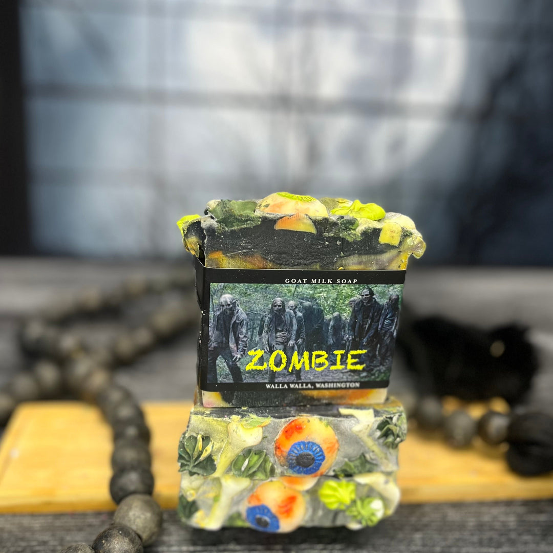 zombie halloween goat milk soap midnight oil soap