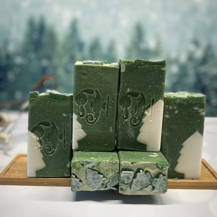 silent night CHRISTMAS goat milk soap midnight oil soap