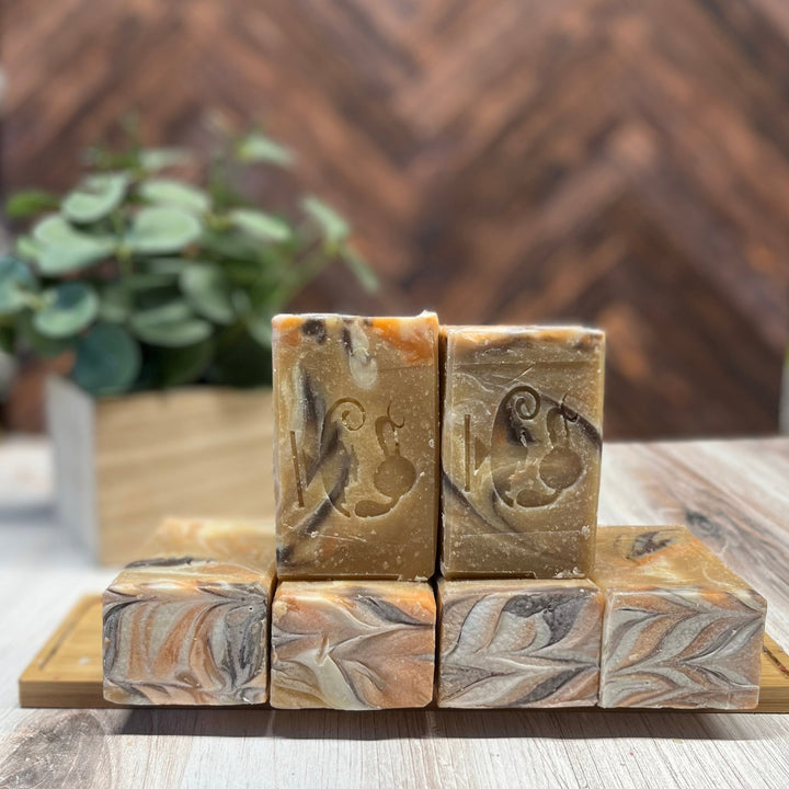 orange clove CHRISTMAS goat milk soap midnight oil soap